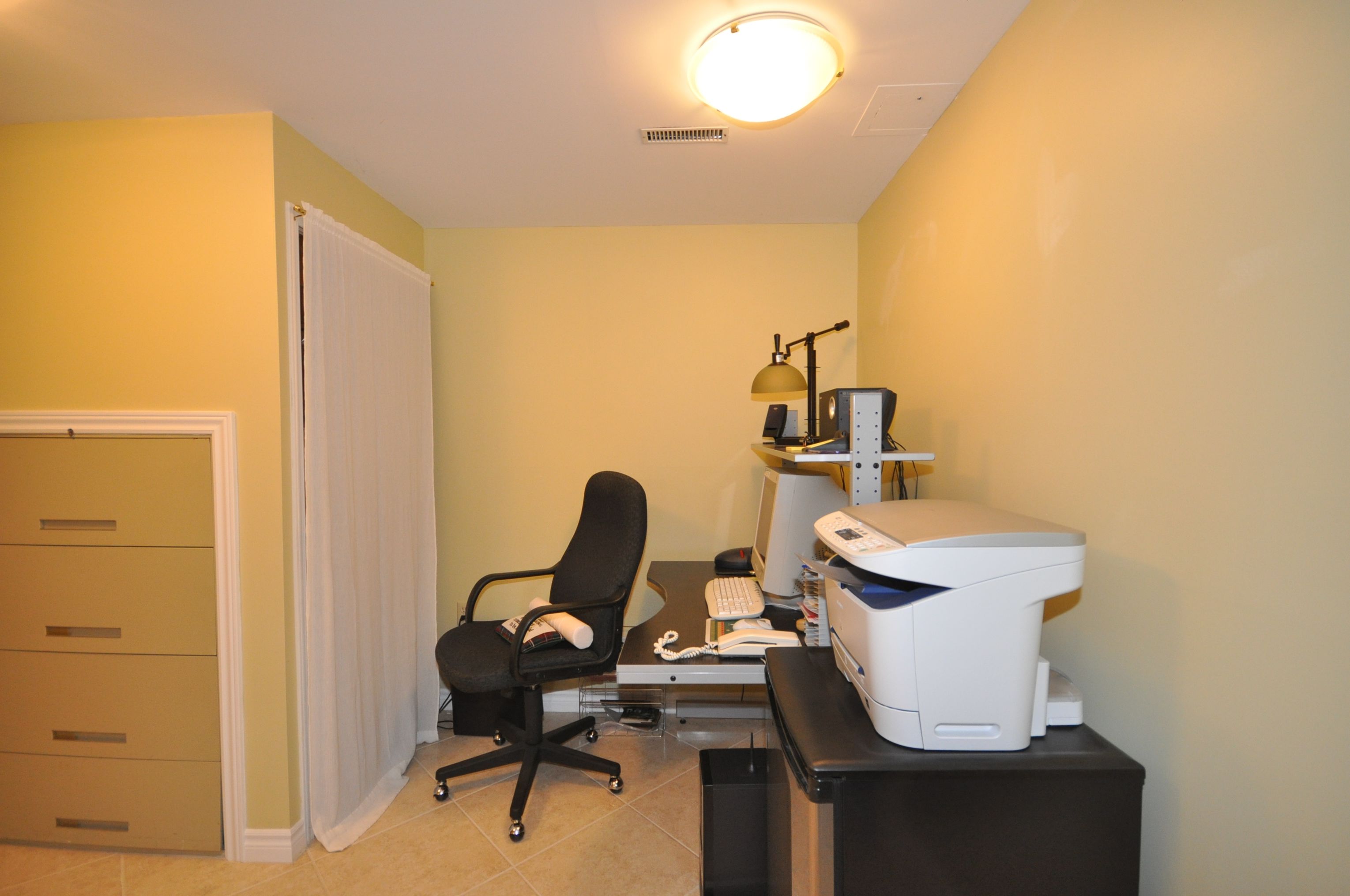The perfect office area with built in filing cabinet