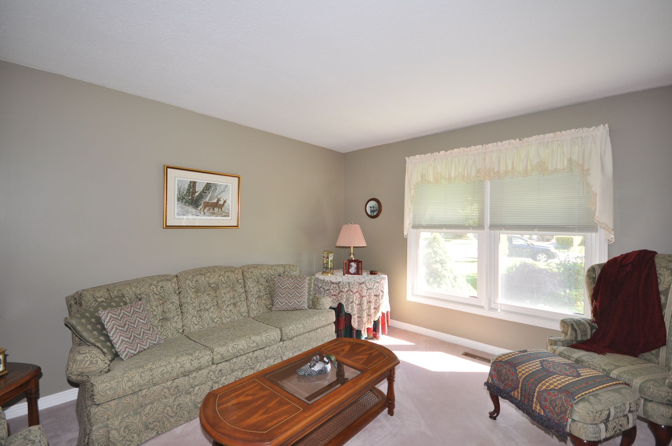 Living Room has large sunny window