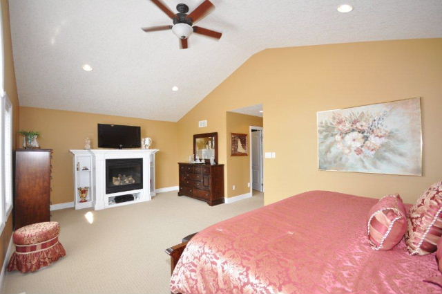 Master Bedroom has a gas fireplace