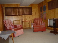 The family room was once an attached garage 
