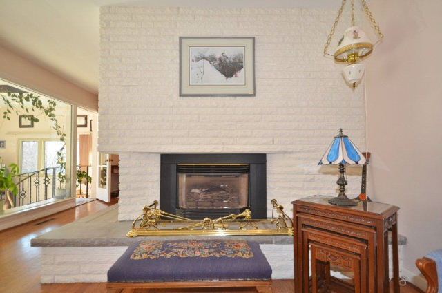 Close up of Gas Fireplace in the Formal Living Room