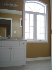 Upstairs main bathroom features large window to let the sun in. 