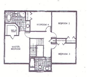 Second level floor plan 