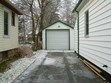 New garage doow and parking for 4 cars