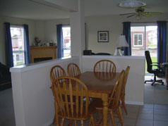 Separate eating area in kitchen